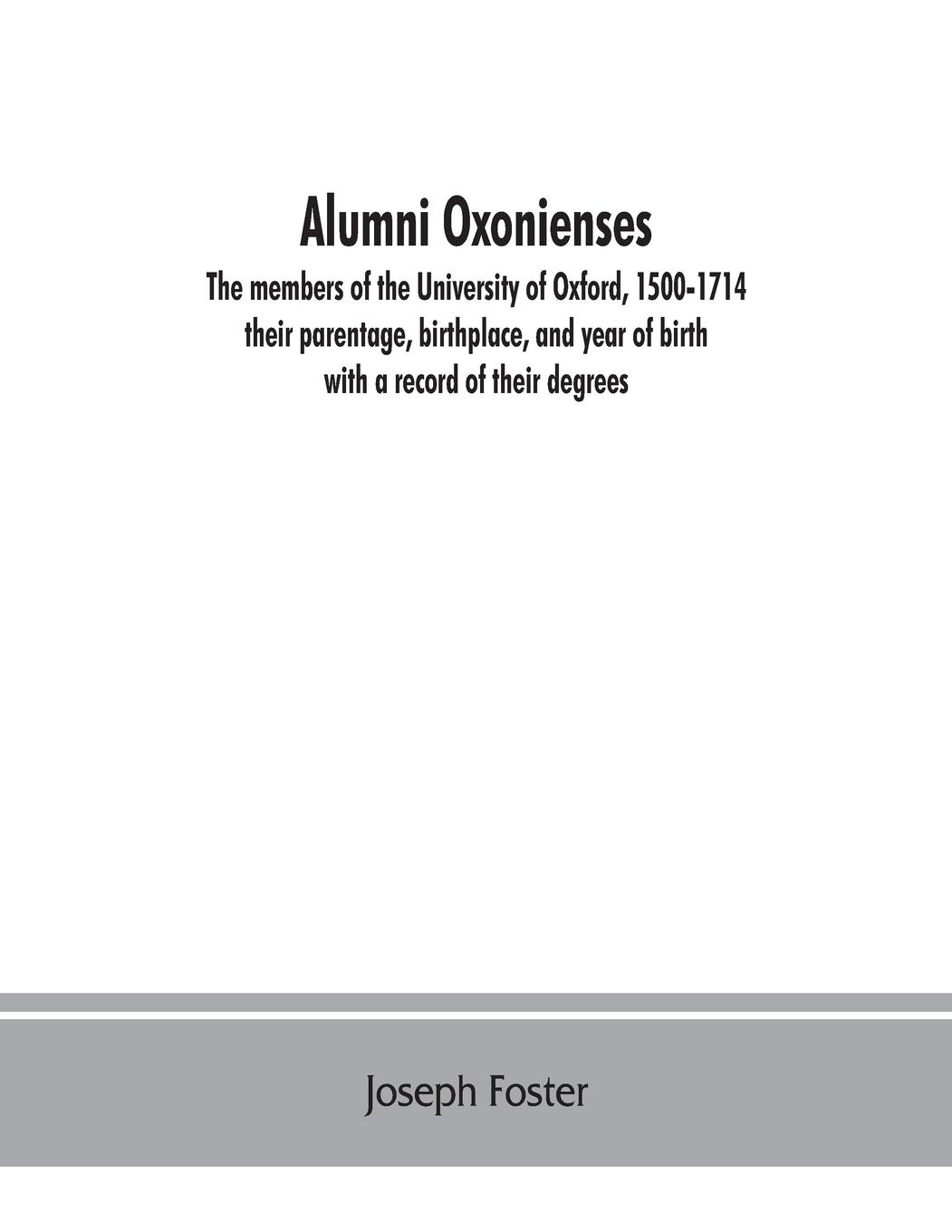 Alumni oxonienses