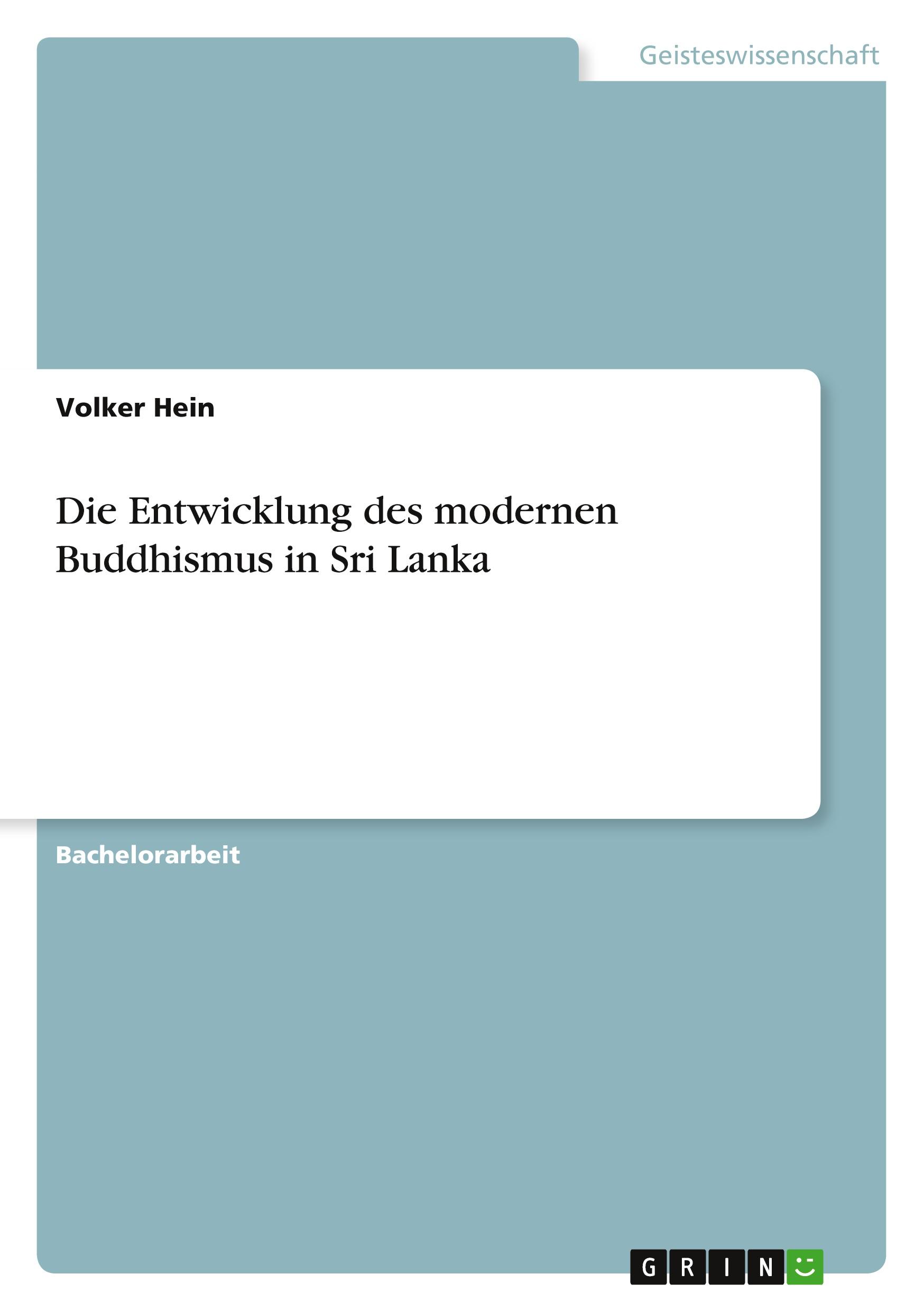 Die Entwicklung des modernen Buddhismus in Sri Lanka