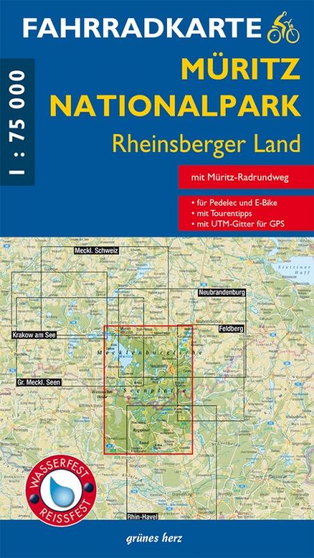 Fahrradkarte Müritz-Nationalpark, Rheinsberger Land