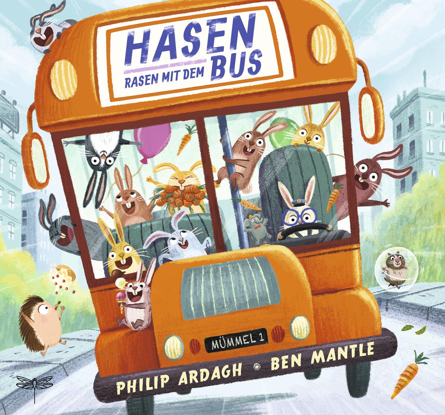 Hasen rasen mit dem Bus