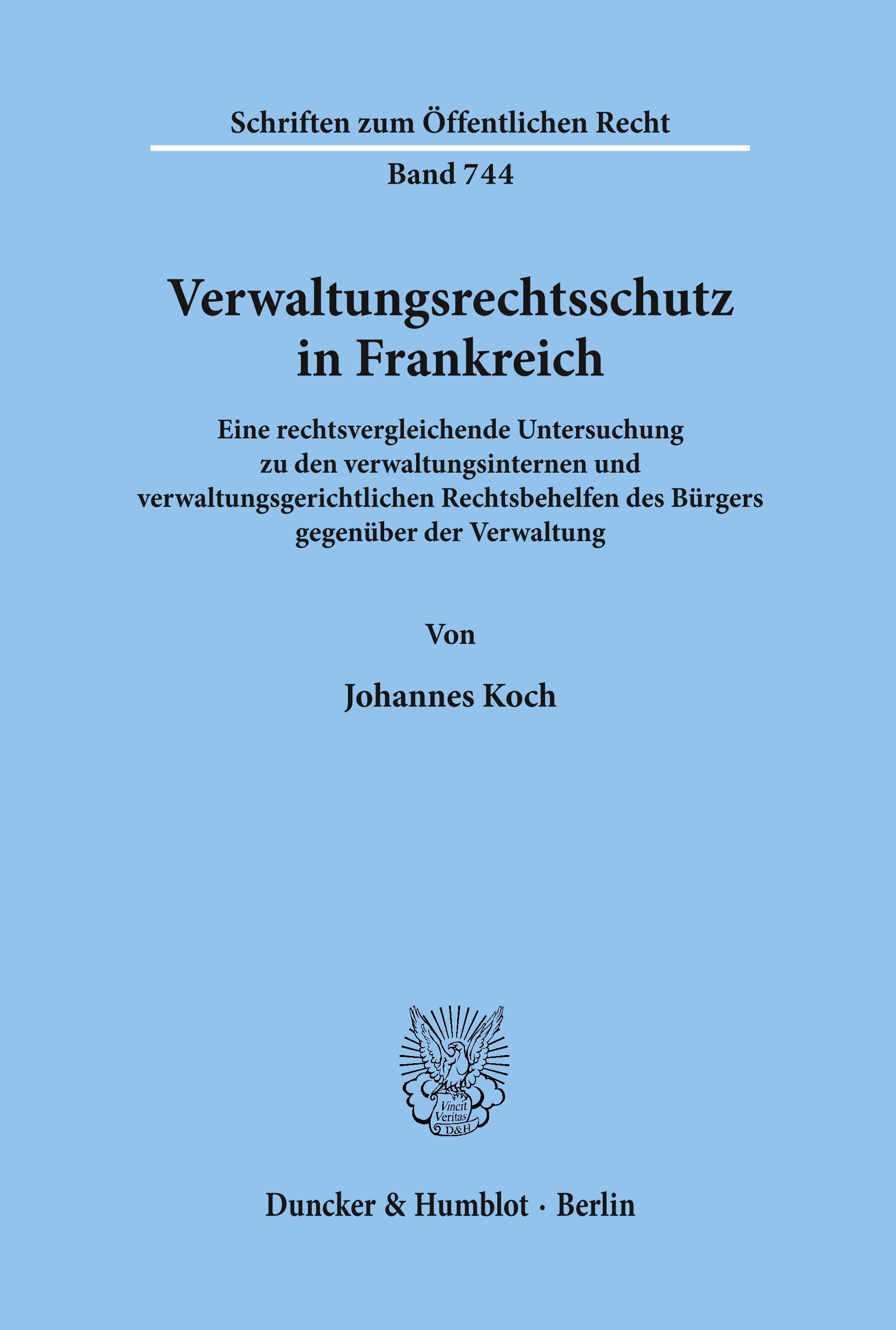 Verwaltungsrechtsschutz in Frankreich.