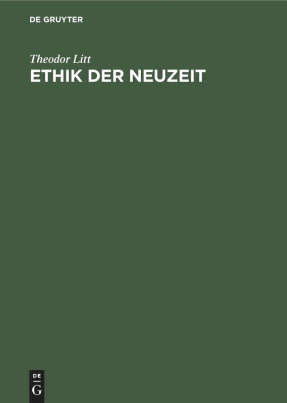 Ethik der Neuzeit