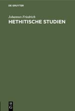 Hethitische Studien