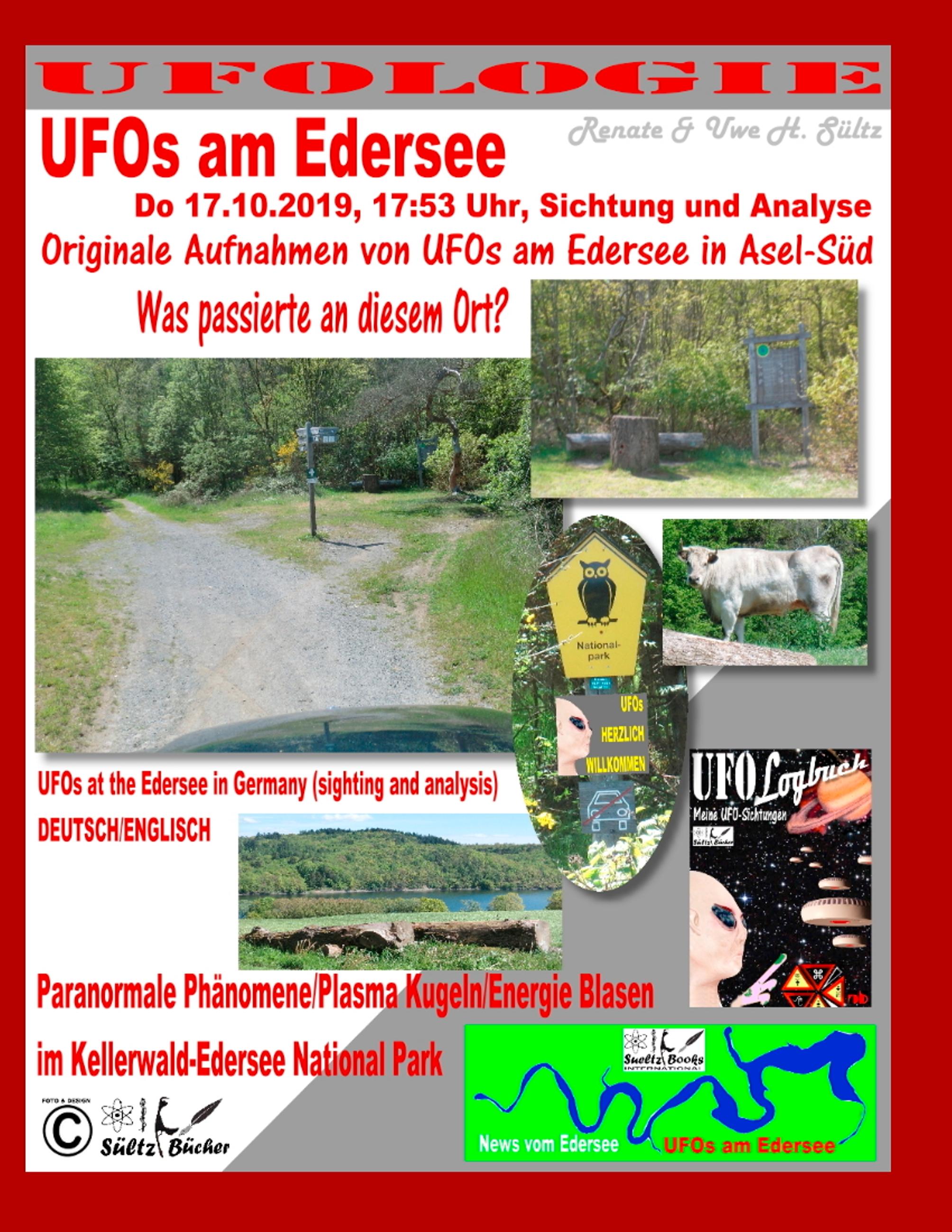 UFOs am Edersee, Do 17.10.2019, 17:50 Uhr, Sichtung und Analyse - Paranormale Phänomene/Plasma Kugeln/Energie Blasen im Kellerwald-Edersee National Park