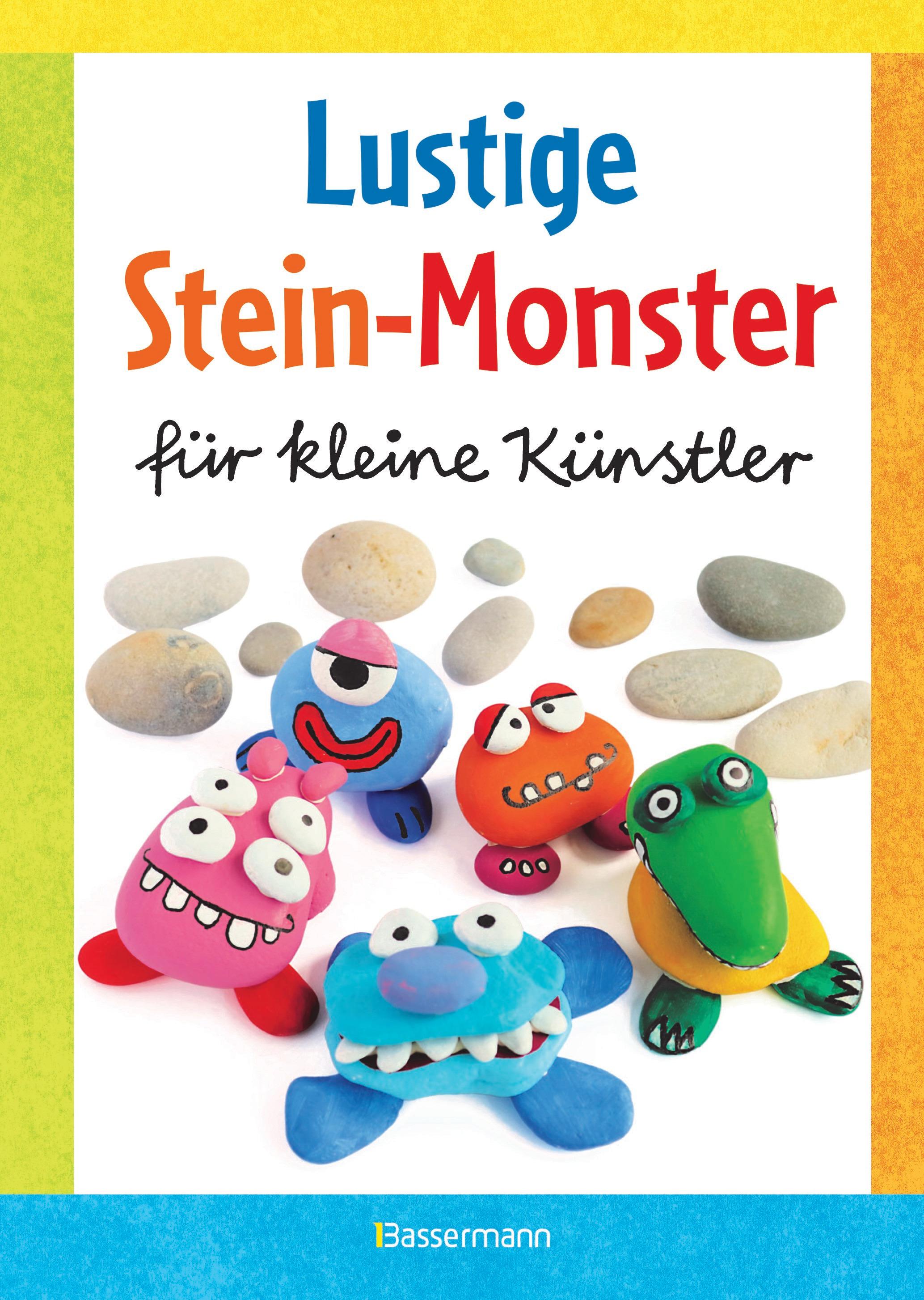 Lustige Stein-Monster für kleine Künstler. Basteln mit Steinen aus der Natur. Ab 5 Jahren