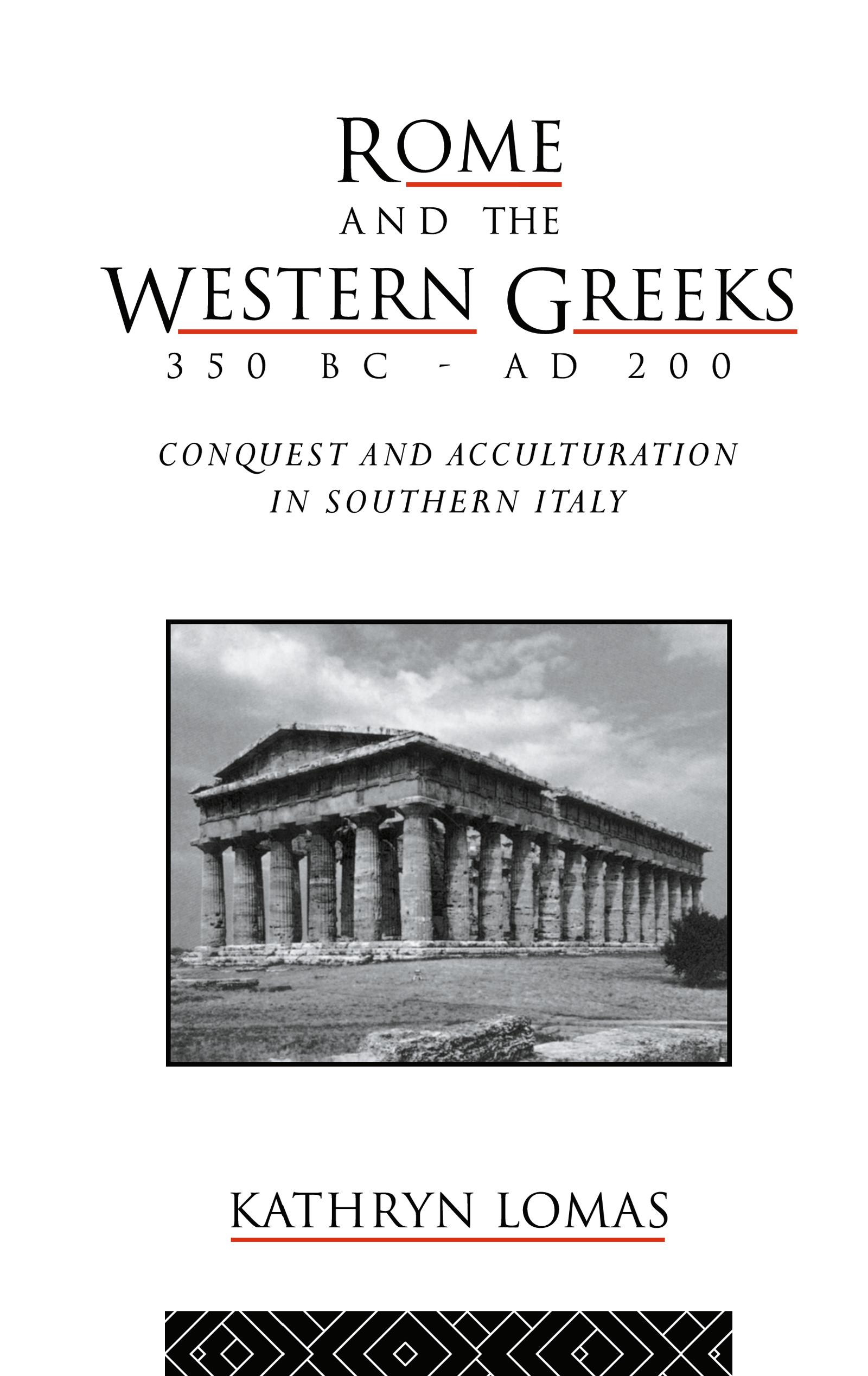 Rome and the Western Greeks, 350 BC - AD 200