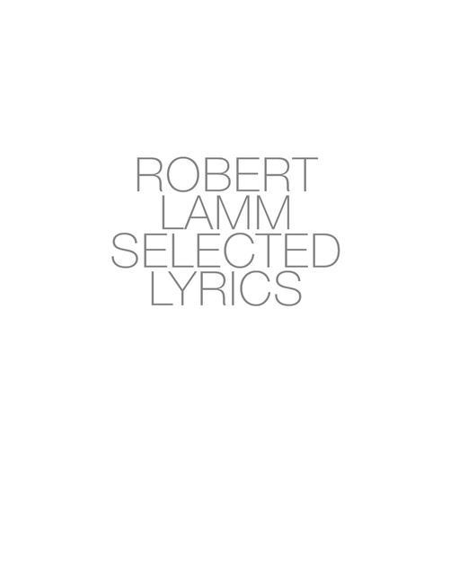 Robert Lamm Selected Lyrics