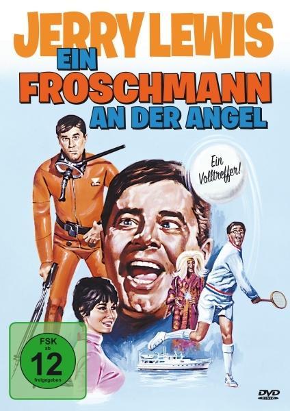 Ein Froschmann an der Angel