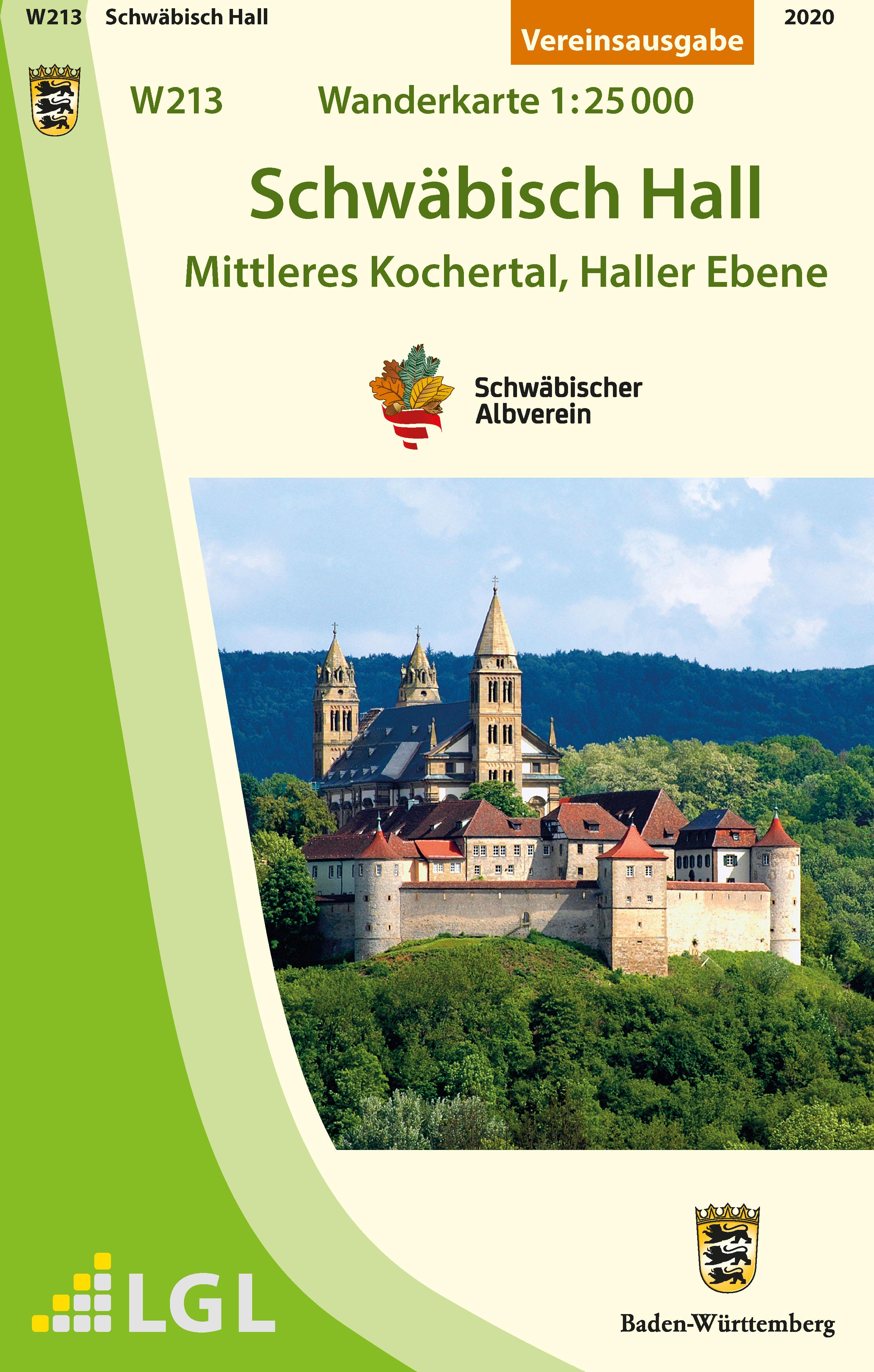 Schwäbisch Hall - Mittleres Kochertal, Haller Ebene. Wanderkarte 1:25.000