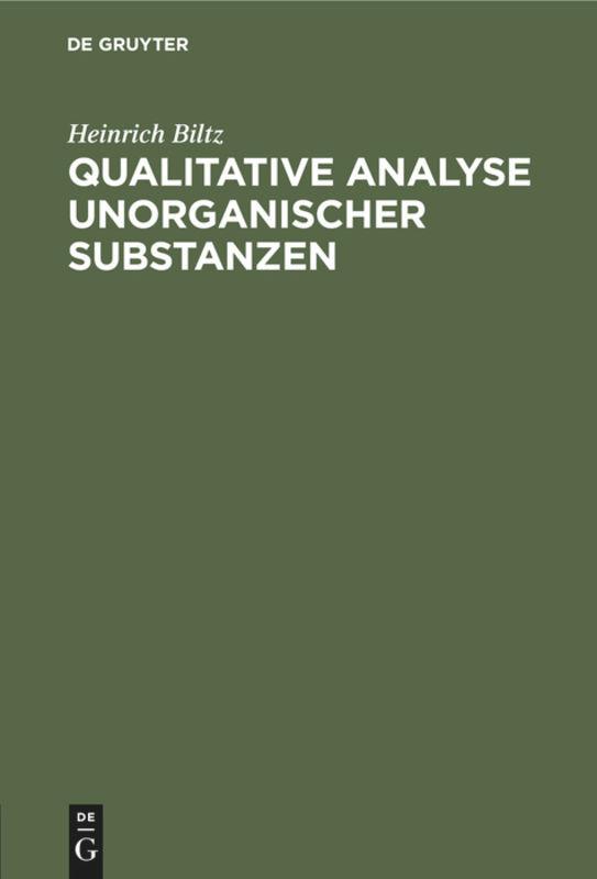 Qualitative Analyse anorganischer Substanzen