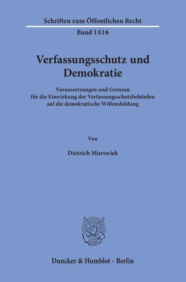 Verfassungsschutz und Demokratie