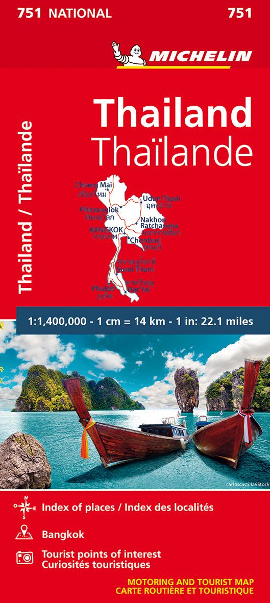 Thailand - Michelin National Map 751