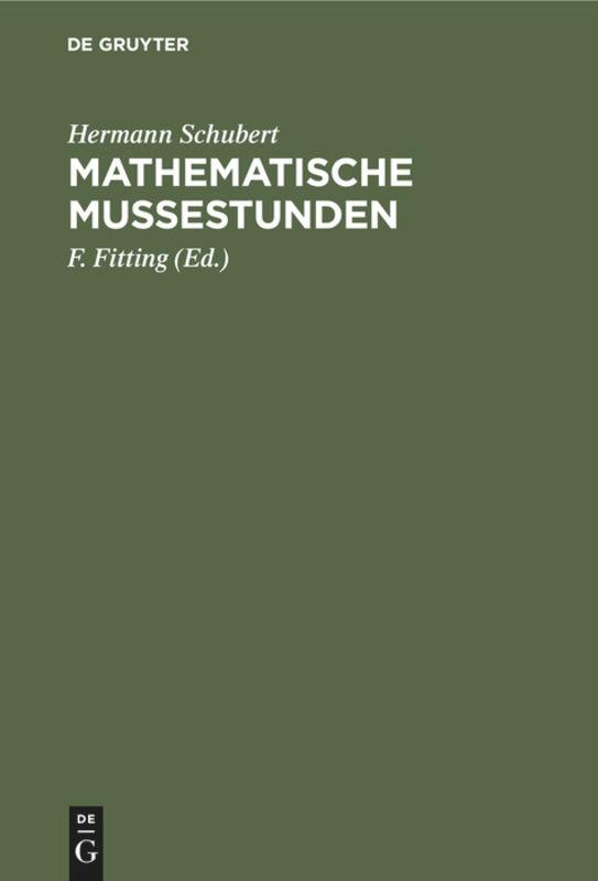 Mathematische Mußestunden