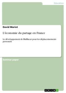 L'e¿conomie du partage en France