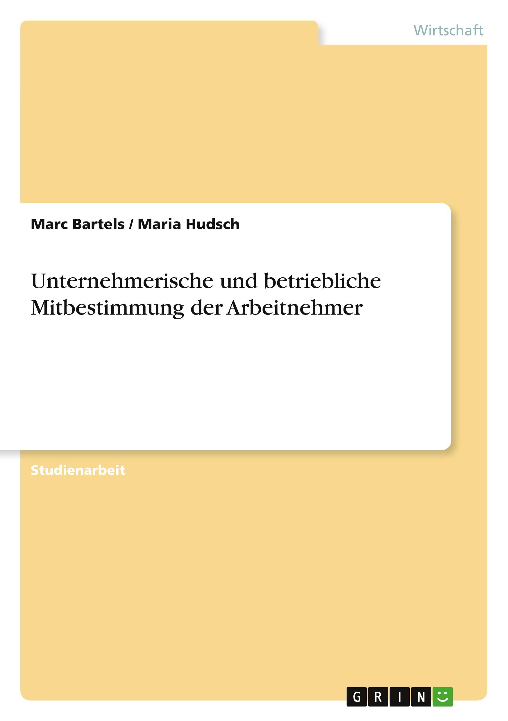 Unternehmerische und betriebliche Mitbestimmung der Arbeitnehmer