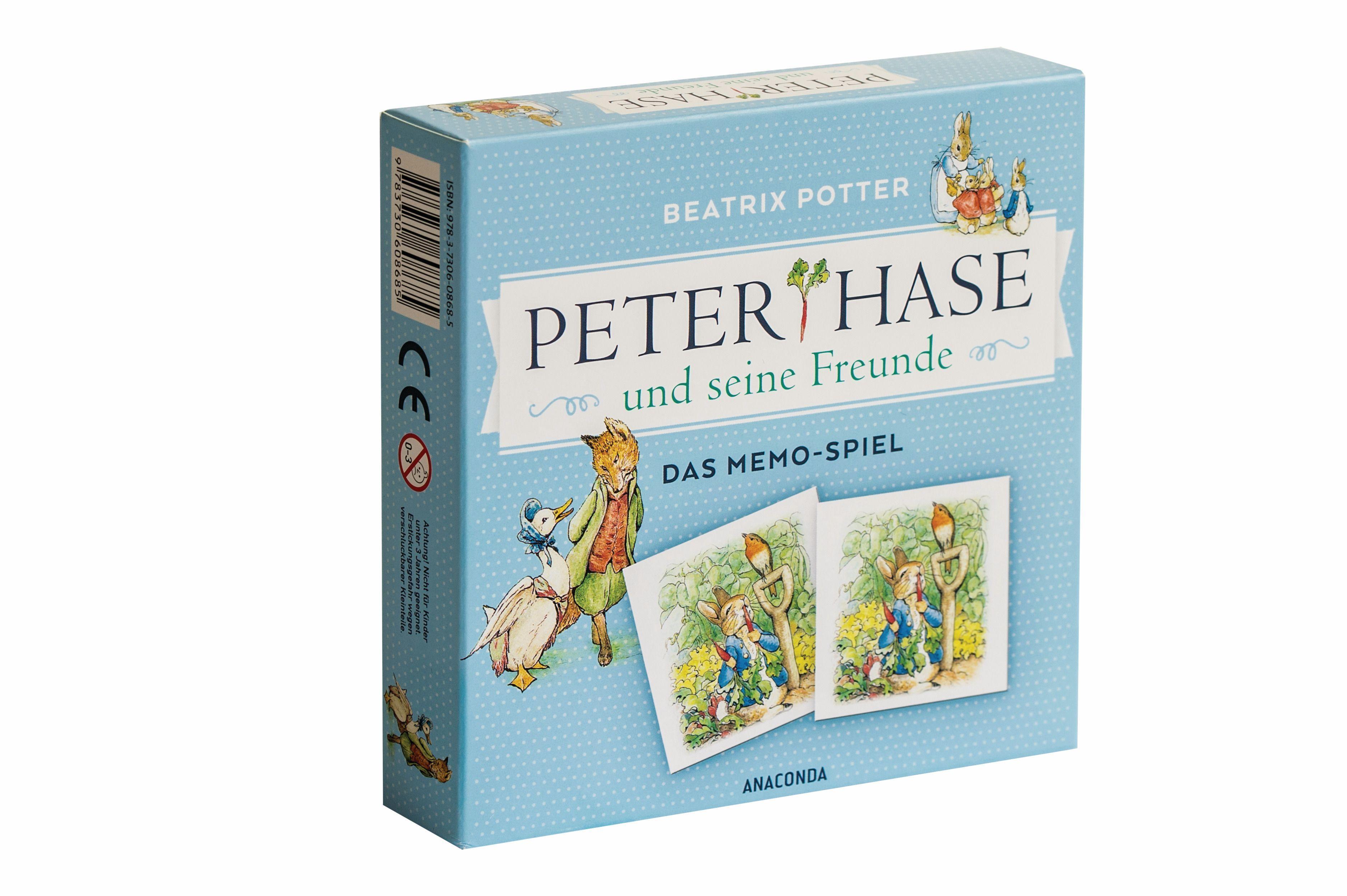 Peter Hase und seine Freunde - Das Memo-Spiel mit 40 Spielkarten im Spielkarton