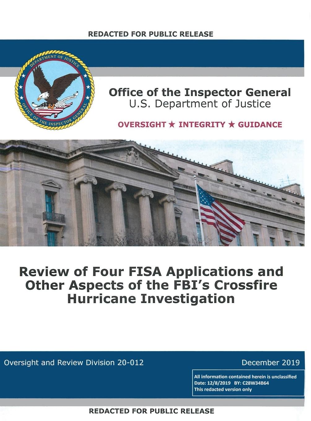 Office of the Inspector General Report