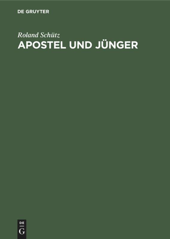 Apostel und Jünger