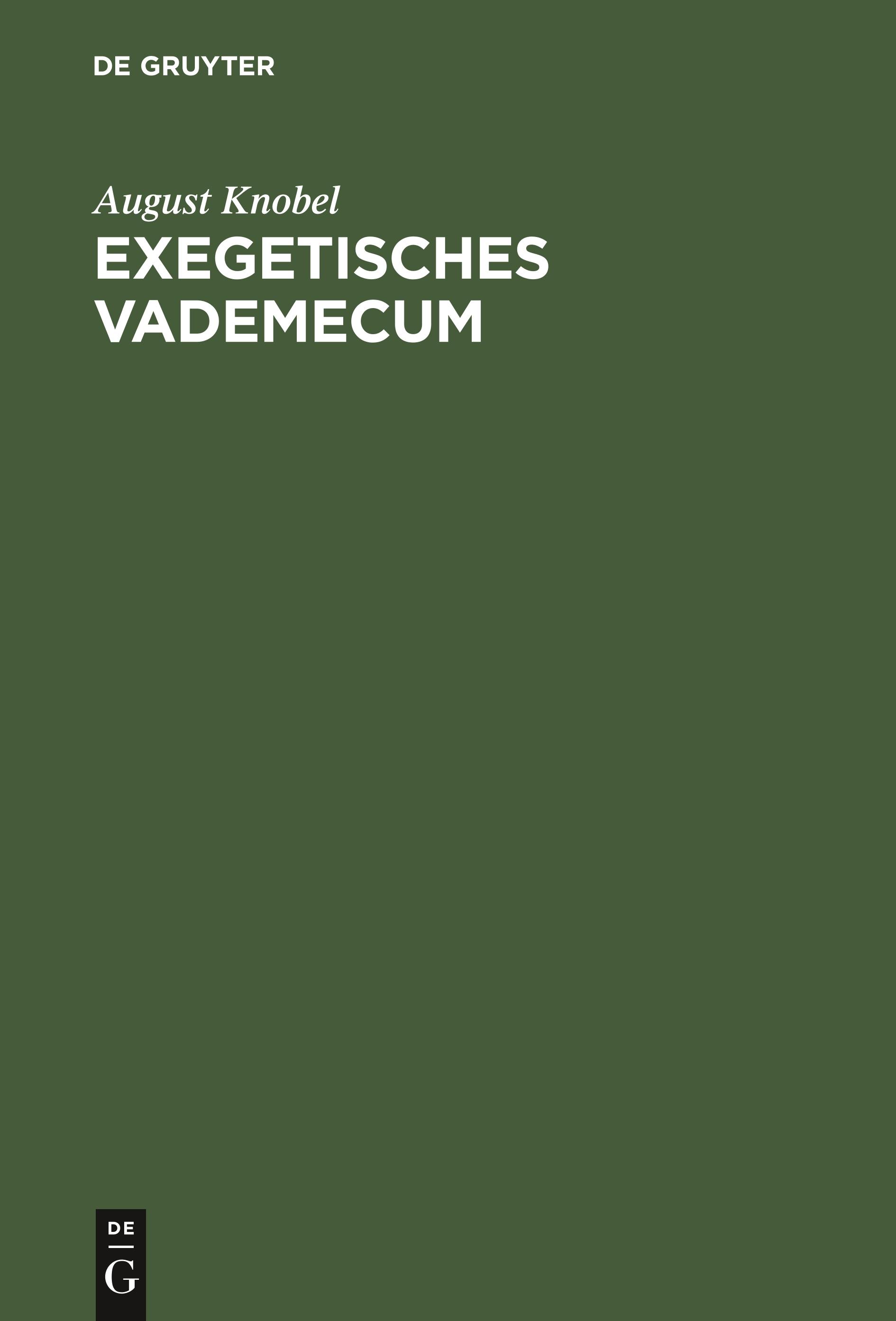 Exegetisches Vademecum