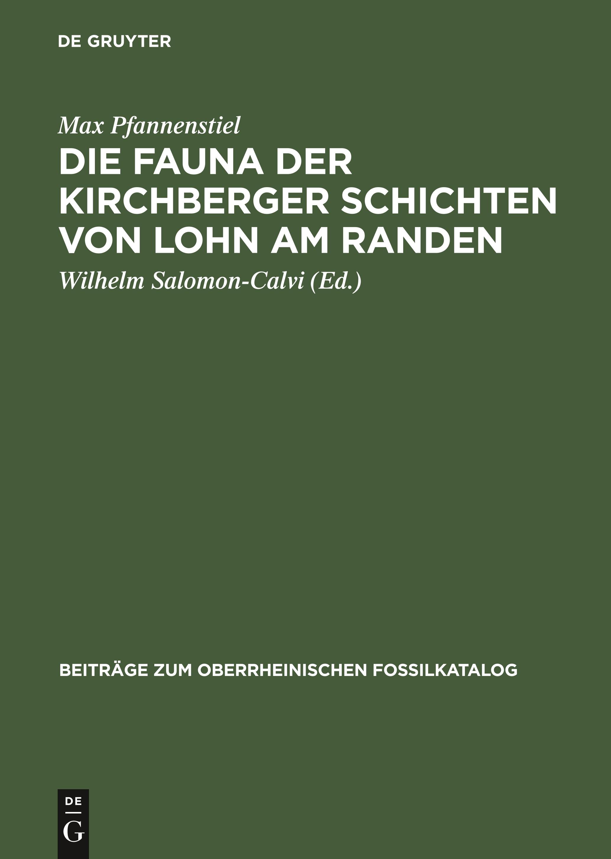 Die Fauna der Kirchberger Schichten von Lohn am Randen