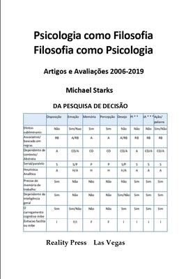 Psicologia como Filosofia Filosofia como Psicologia -- Artigos e Avaliações 2006-2019