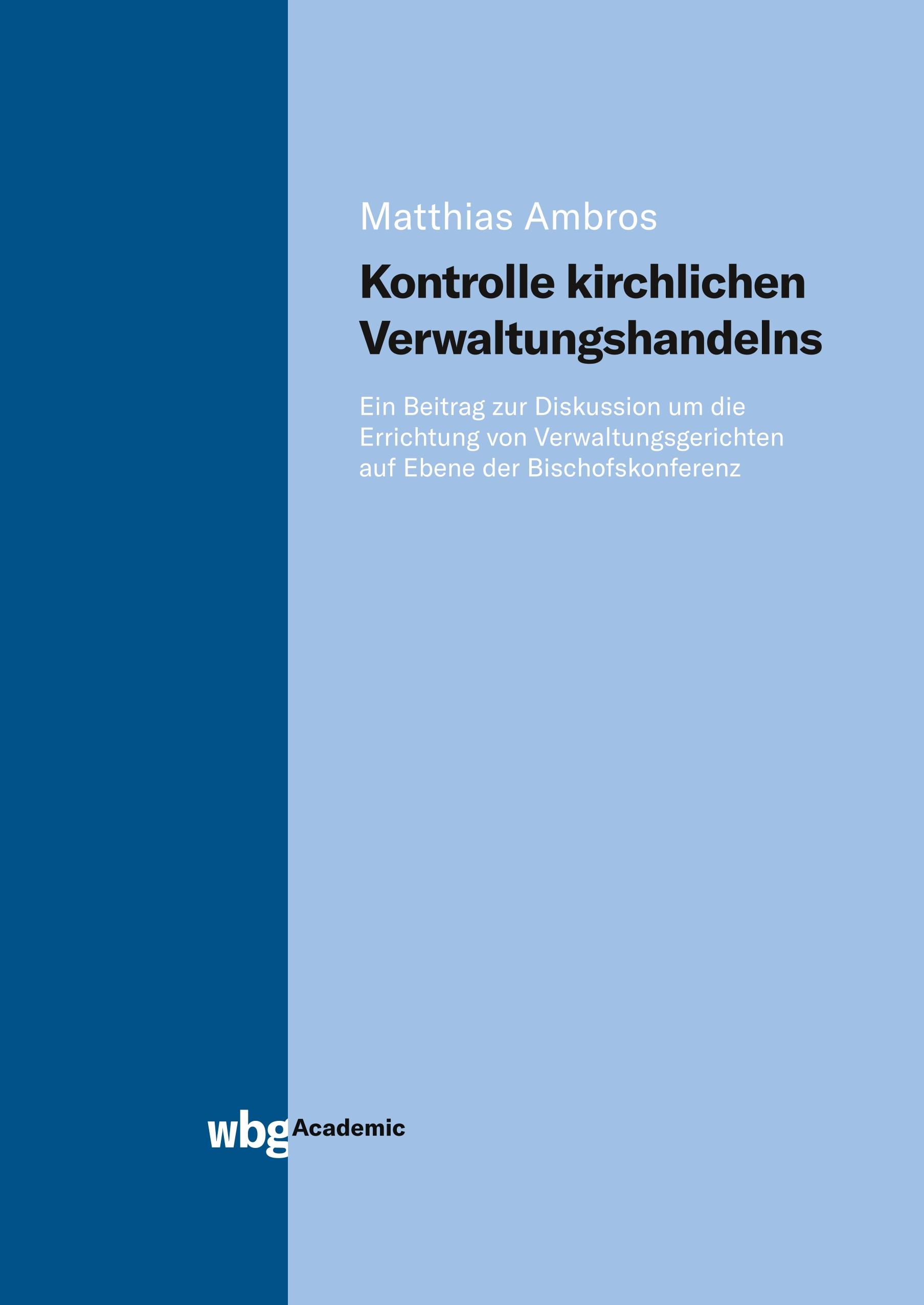 Kontrolle kirchlichen Verwaltungshandelns.