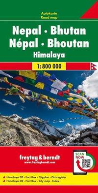 Nepal - Bhutan, Autokarte 1:800.000  LZ bis 2023