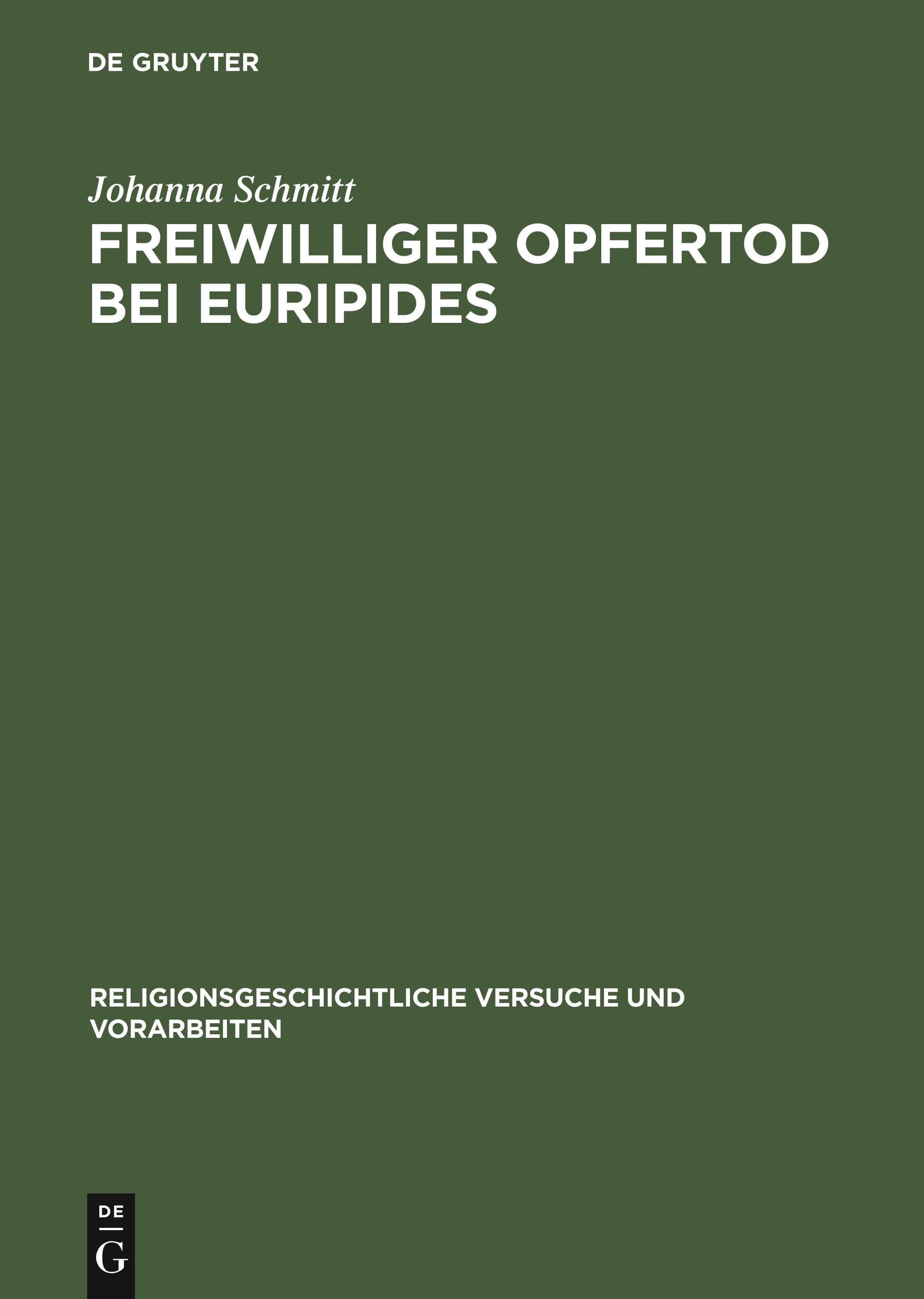 Freiwilliger Opfertod bei Euripides