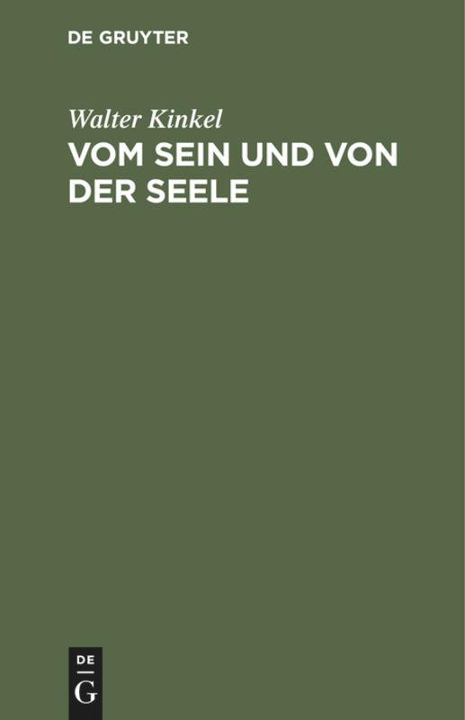 Vom Sein und von der Seele