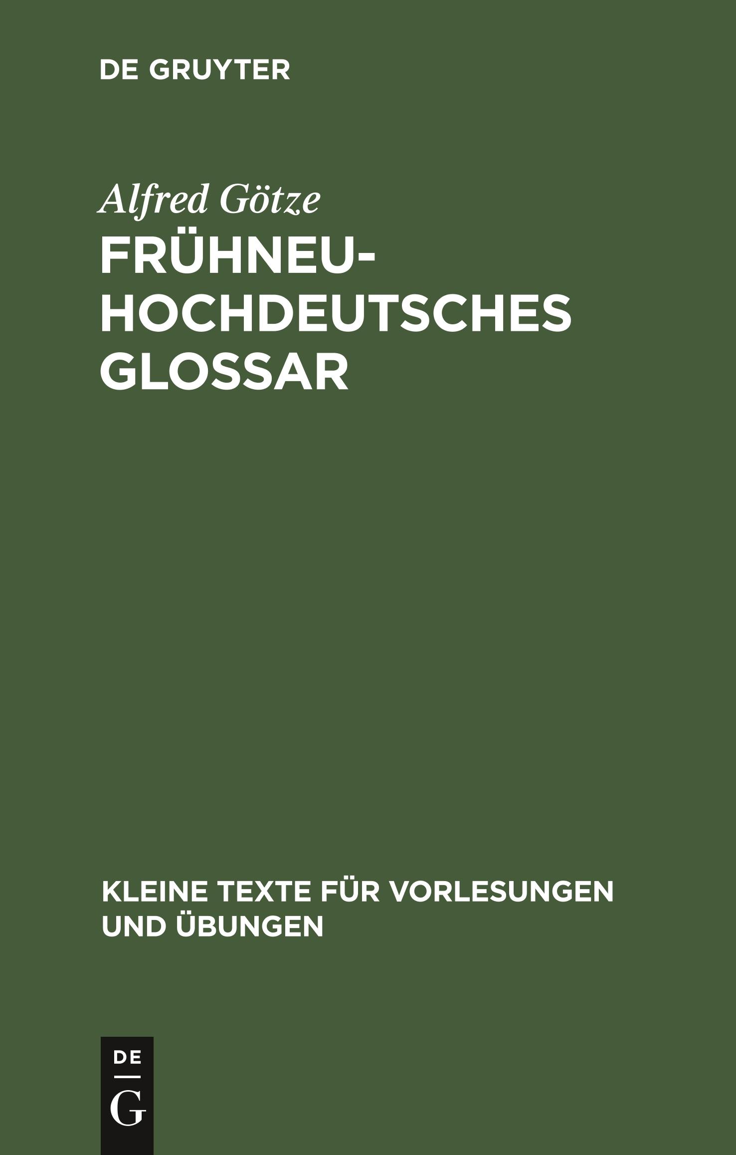 Frühneuhochdeutsches Glossar