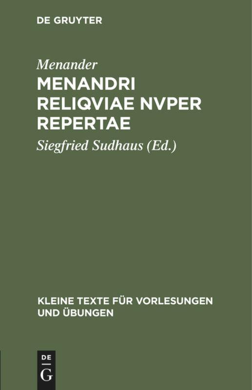 Menandri reliqviae nvper repertae