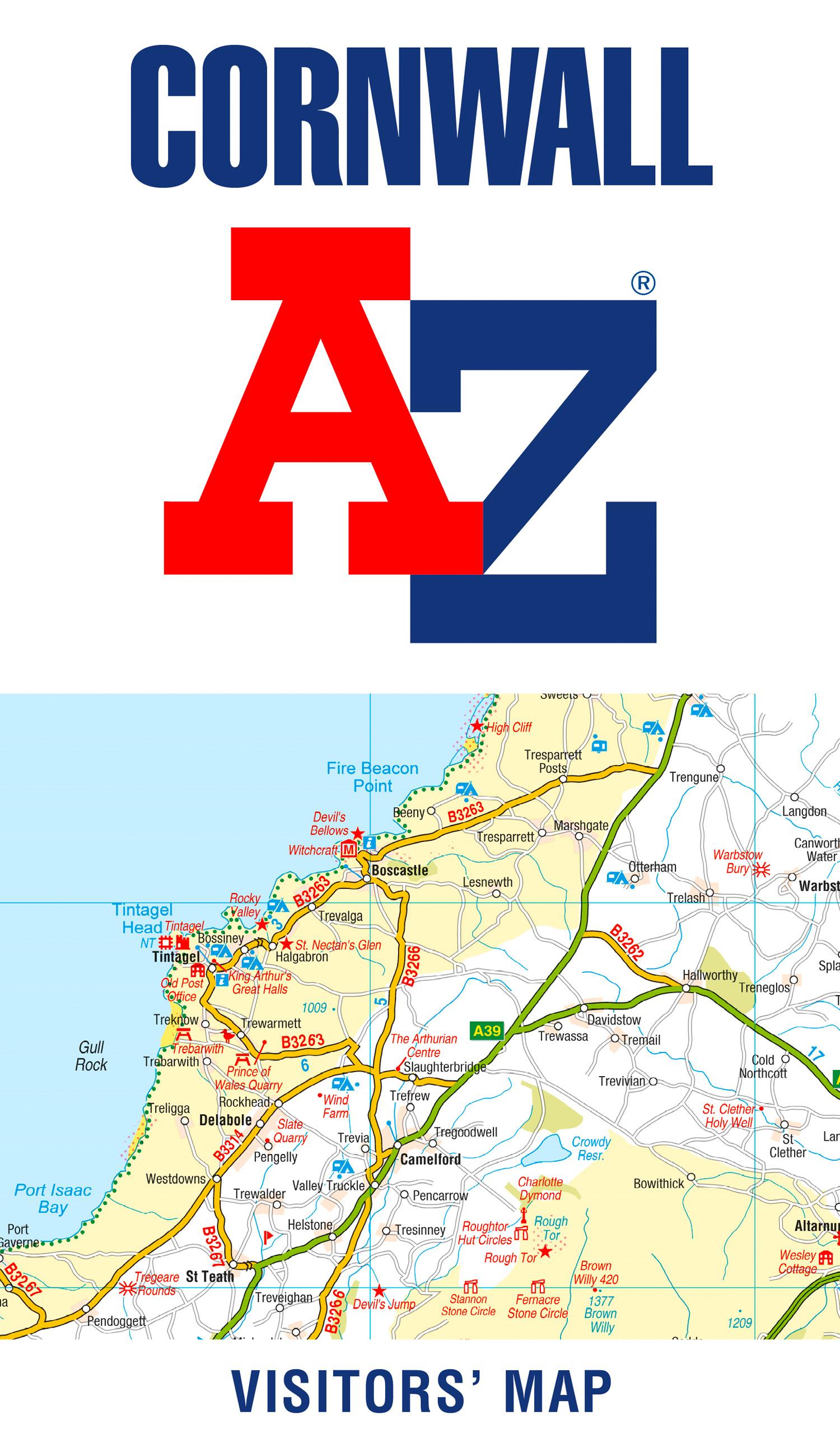 Cornwall A-Z Visitors' Map