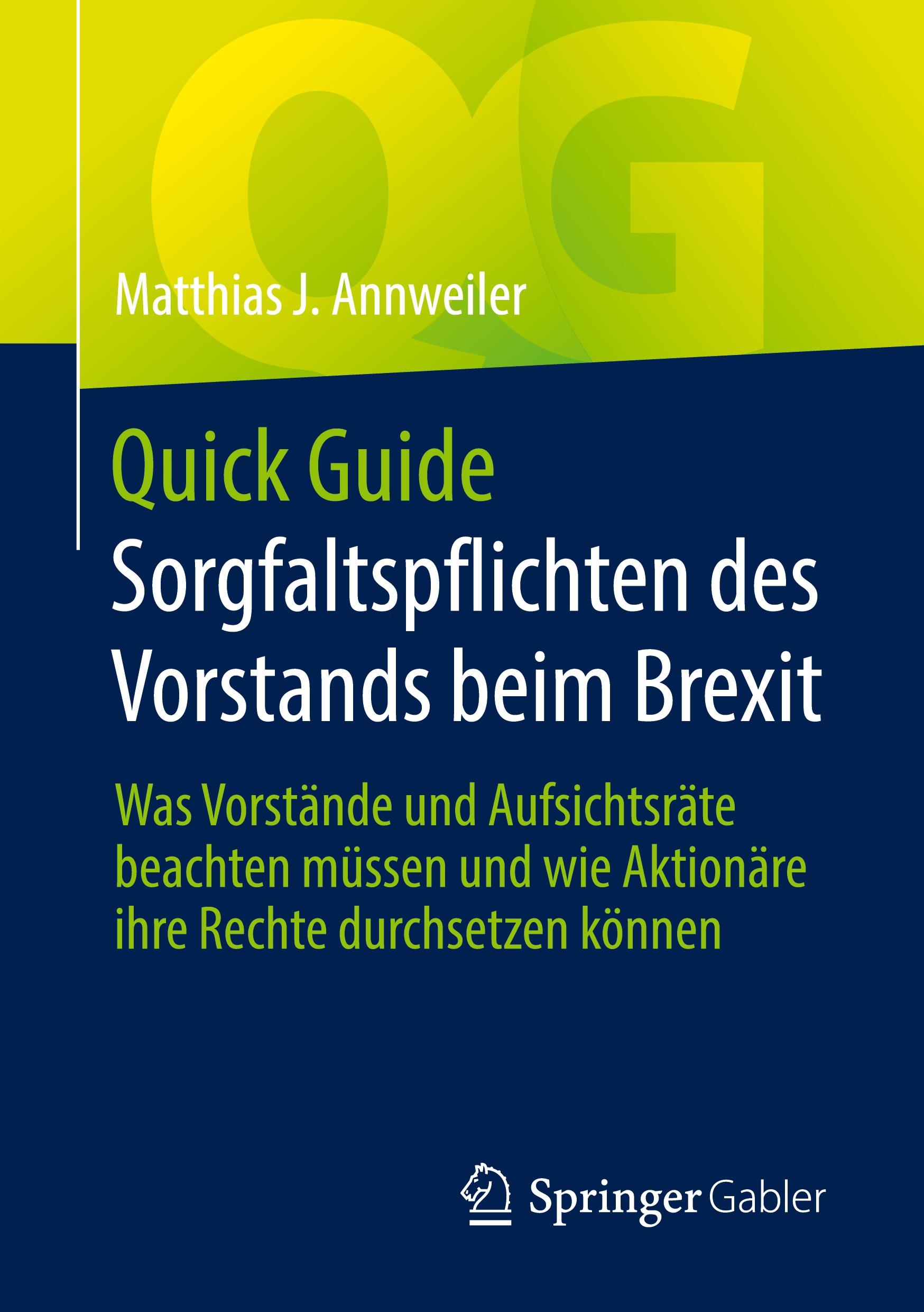 Quick Guide Sorgfaltspflichten des Vorstands beim Brexit