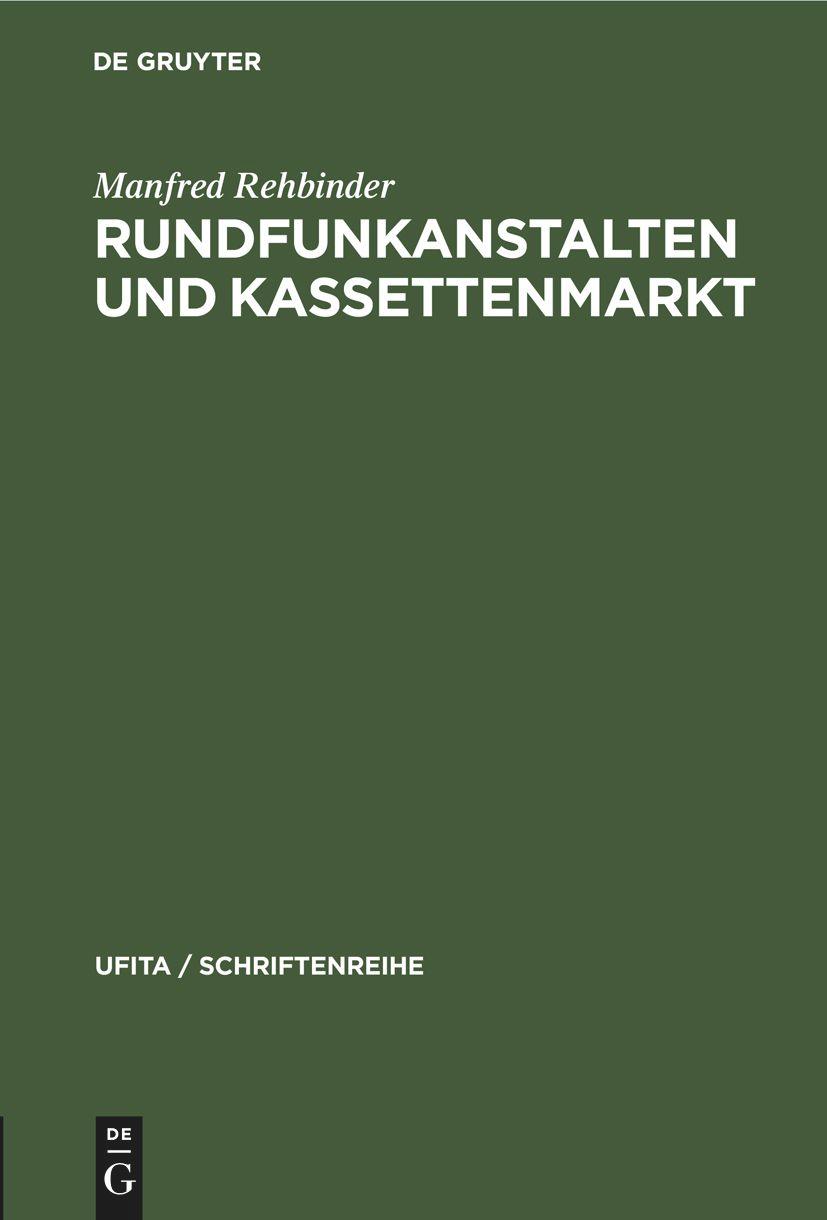 Rundfunkanstalten und Kassettenmarkt