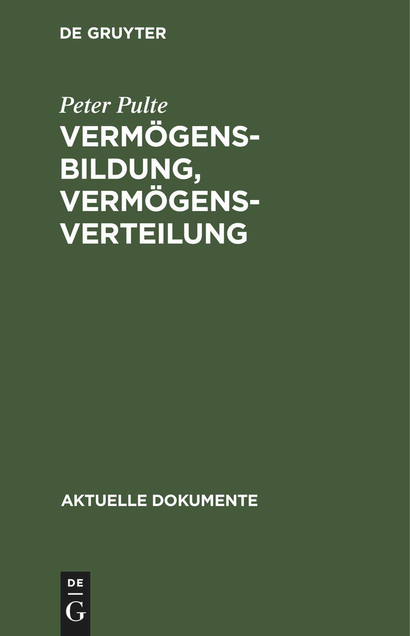 Vermögensbildung, Vermögensverteilung