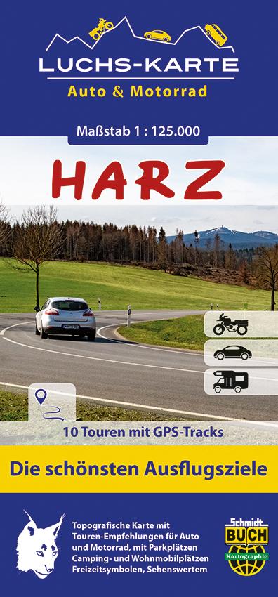 Luchskarte Harz  Auto & Motorrad 1 : 125 000