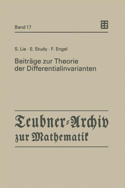 Beiträge zur Theorie der Differentialinvarianten