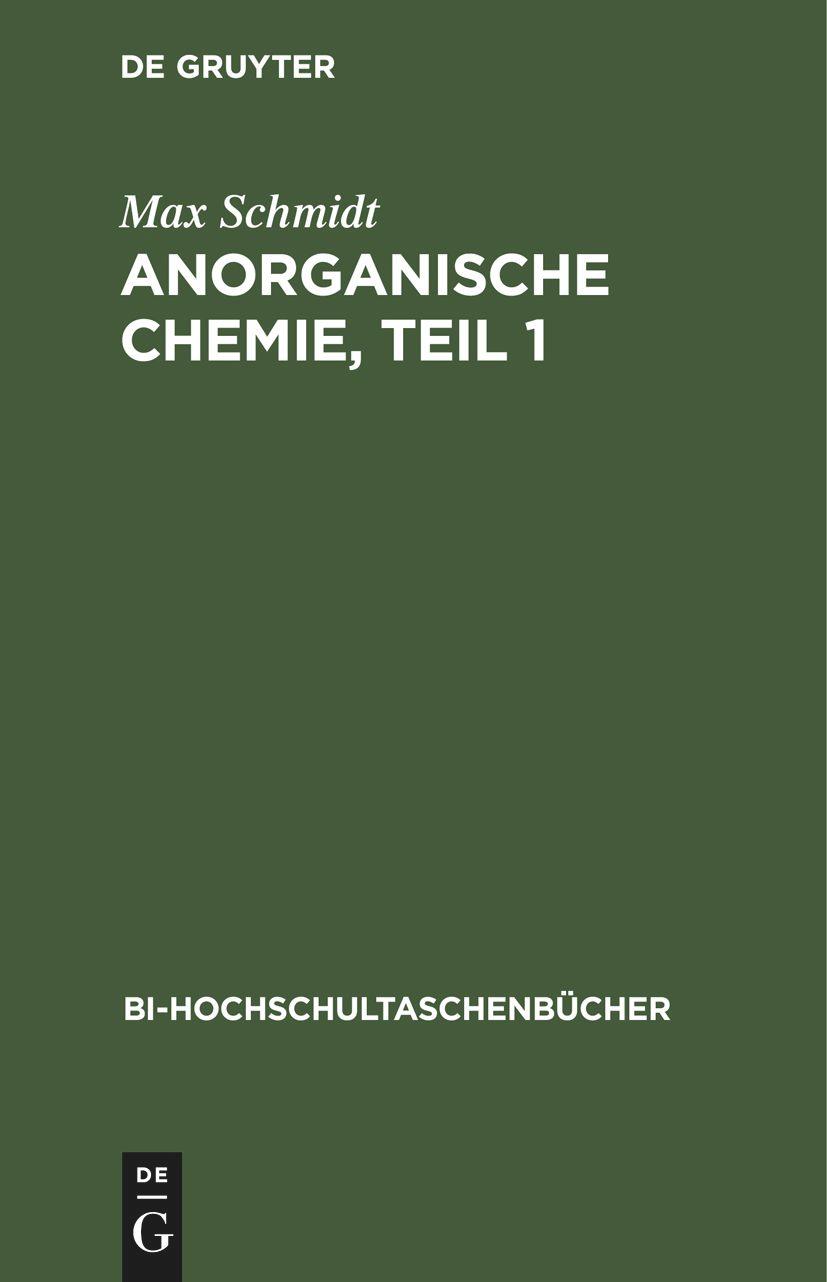 Anorganische Chemie, Teil 1