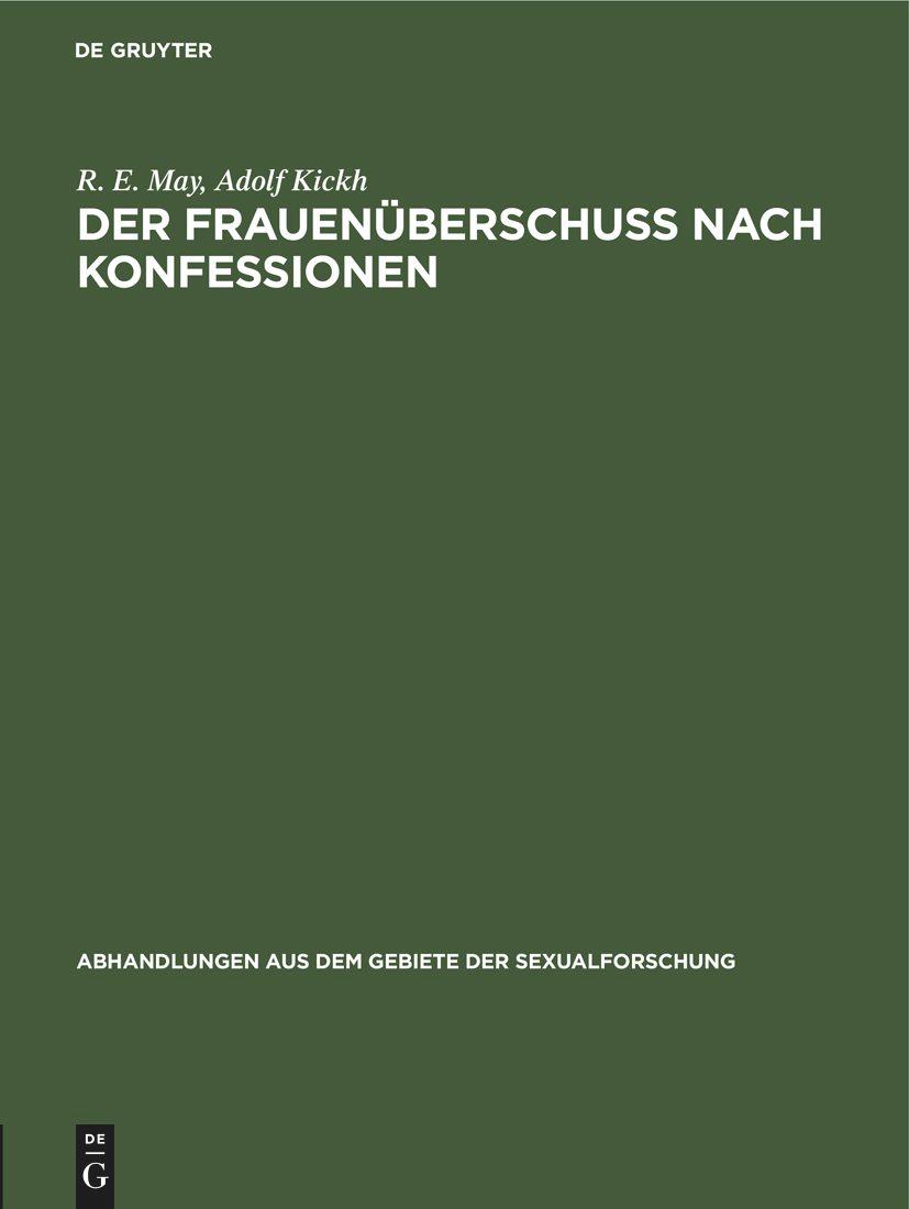 Der Frauenüberschuß nach Konfessionen