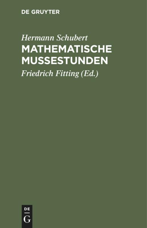 Mathematische Mußestunden