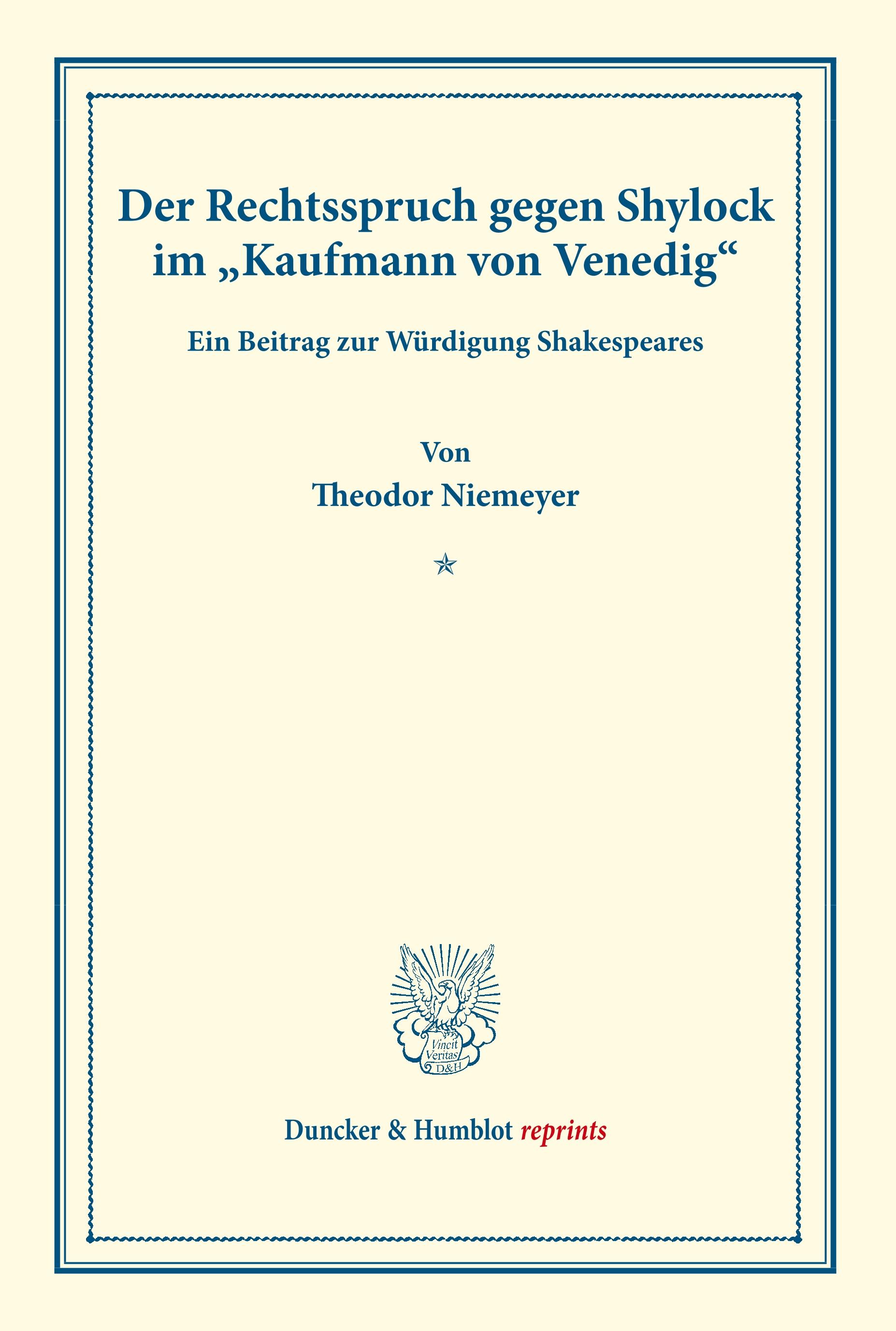 Der Rechtsspruch gegen Shylock im »Kaufmann von Venedig«.