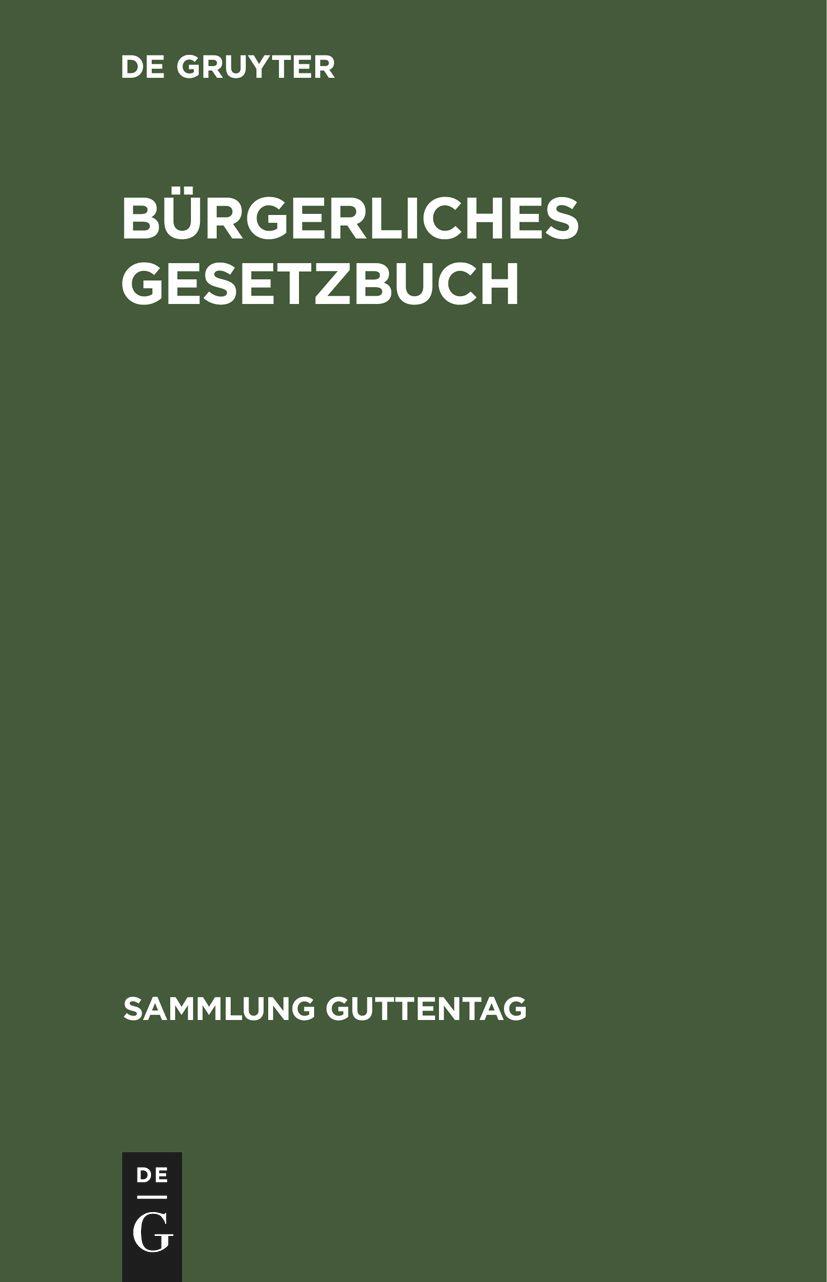 Bürgerliches Gesetzbuch