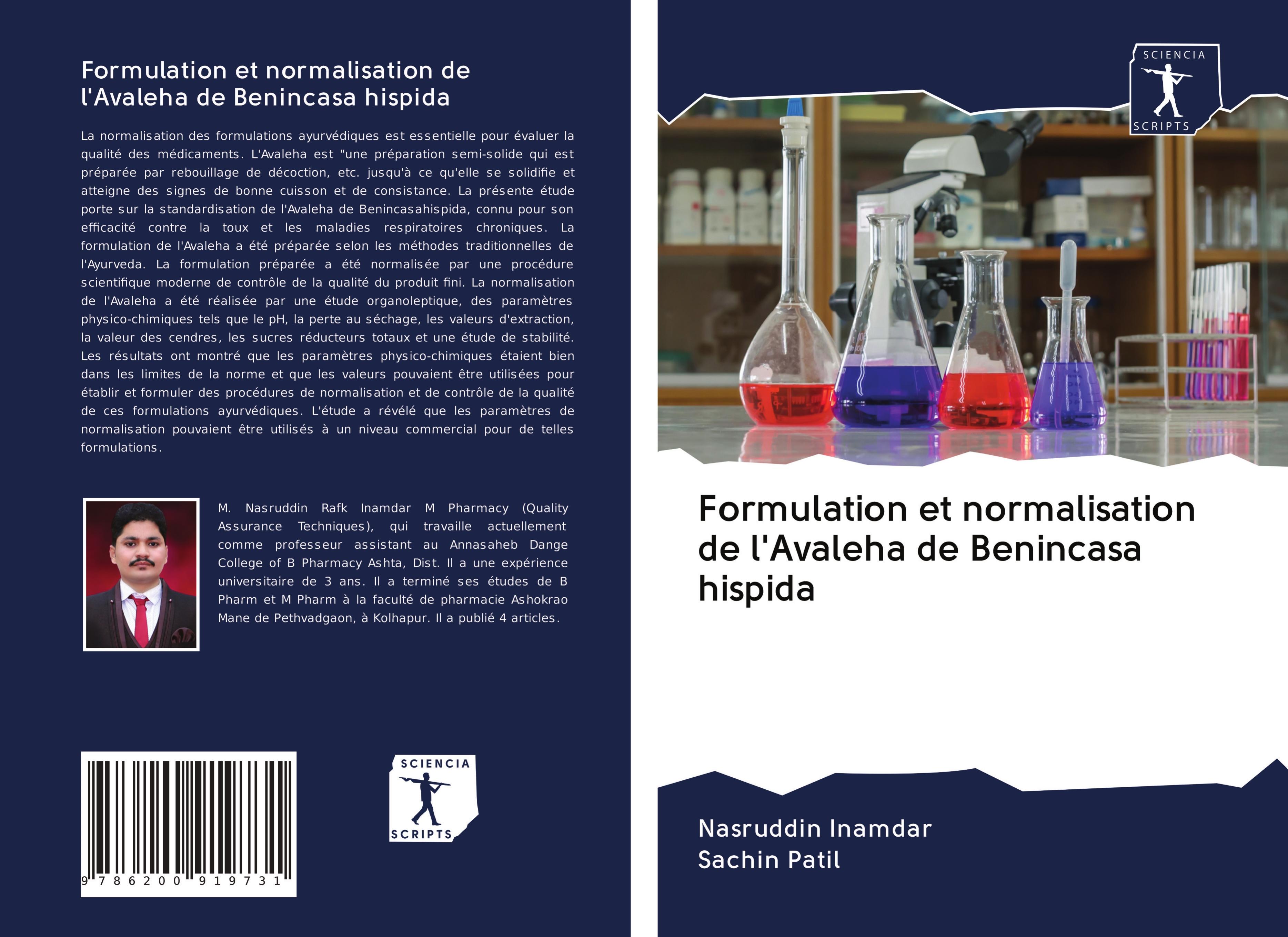 Formulation et normalisation de l'Avaleha de Benincasa hispida