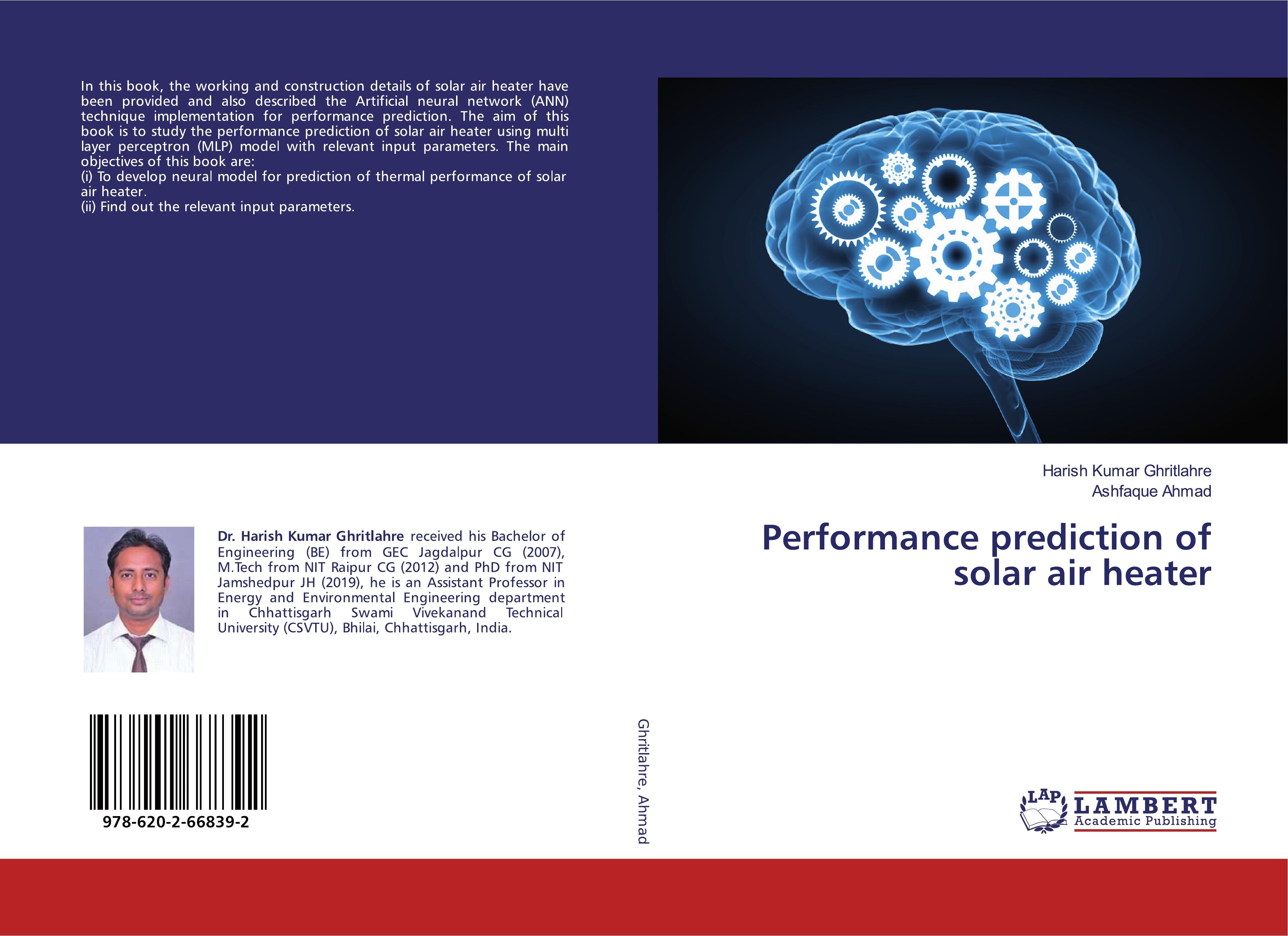 Performance prediction of solar air heater