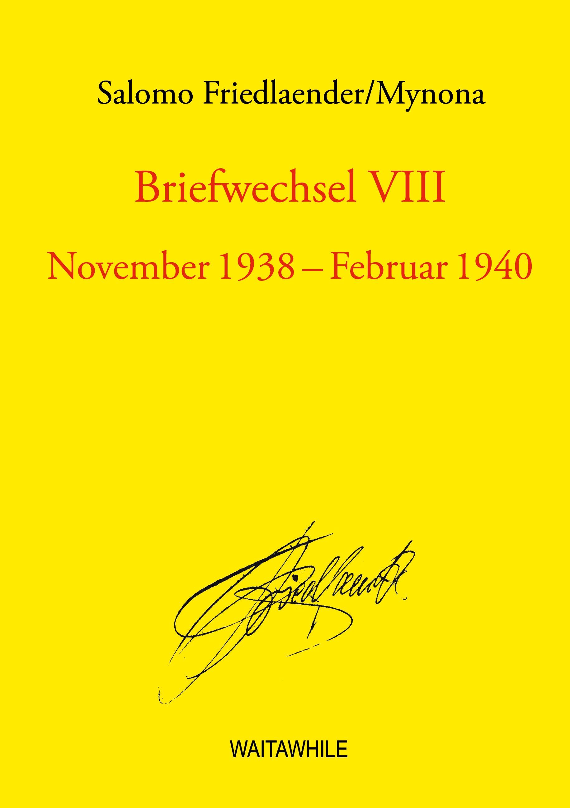 Briefwechsel VIII