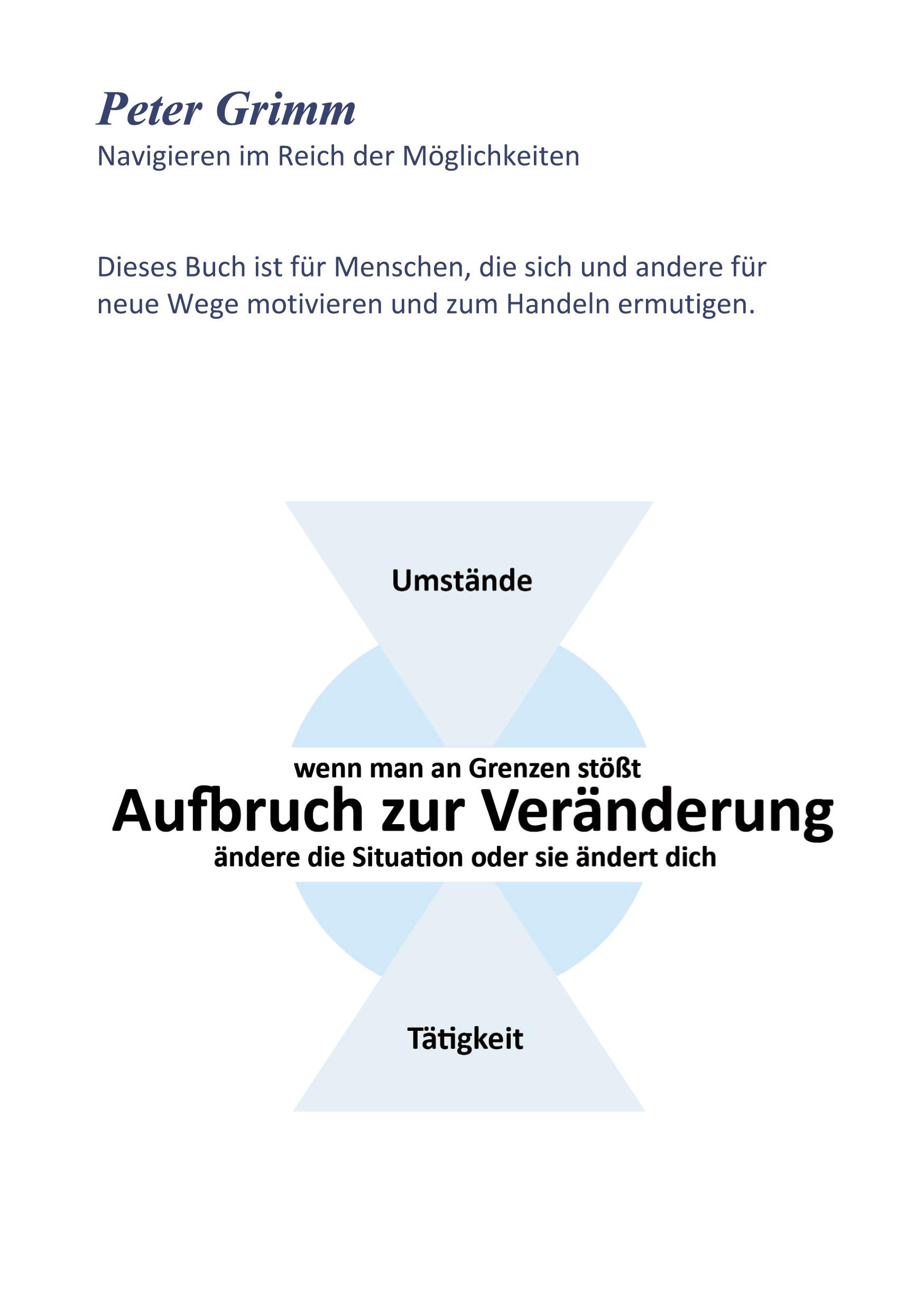 Aufbruch zur Veränderung ...wenn man an Grenzen stößt- ändere die Situation oder sie ändert dich...