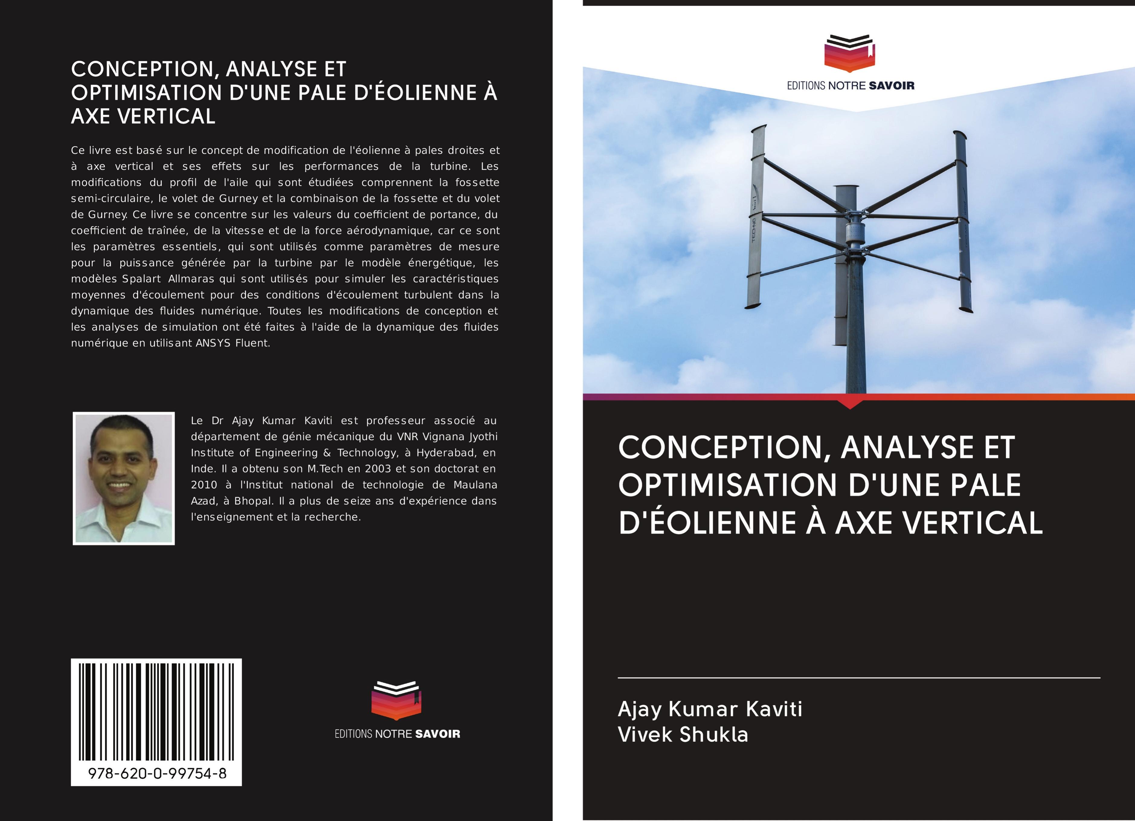 CONCEPTION, ANALYSE ET OPTIMISATION D'UNE PALE D'ÉOLIENNE À AXE VERTICAL