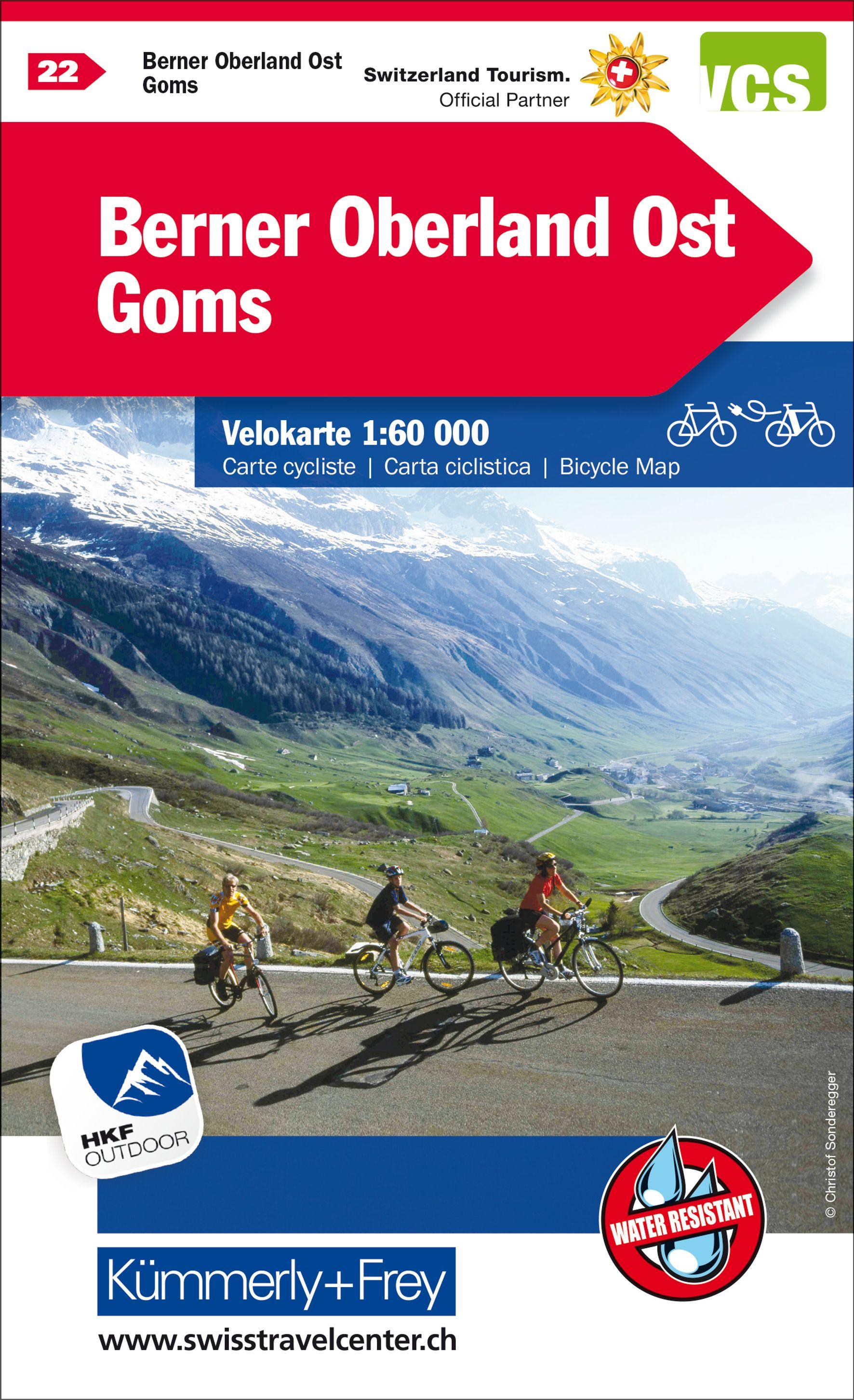 Radwanderkarte Berner Oberland Ost - Goms  mit Ortsindex (22)