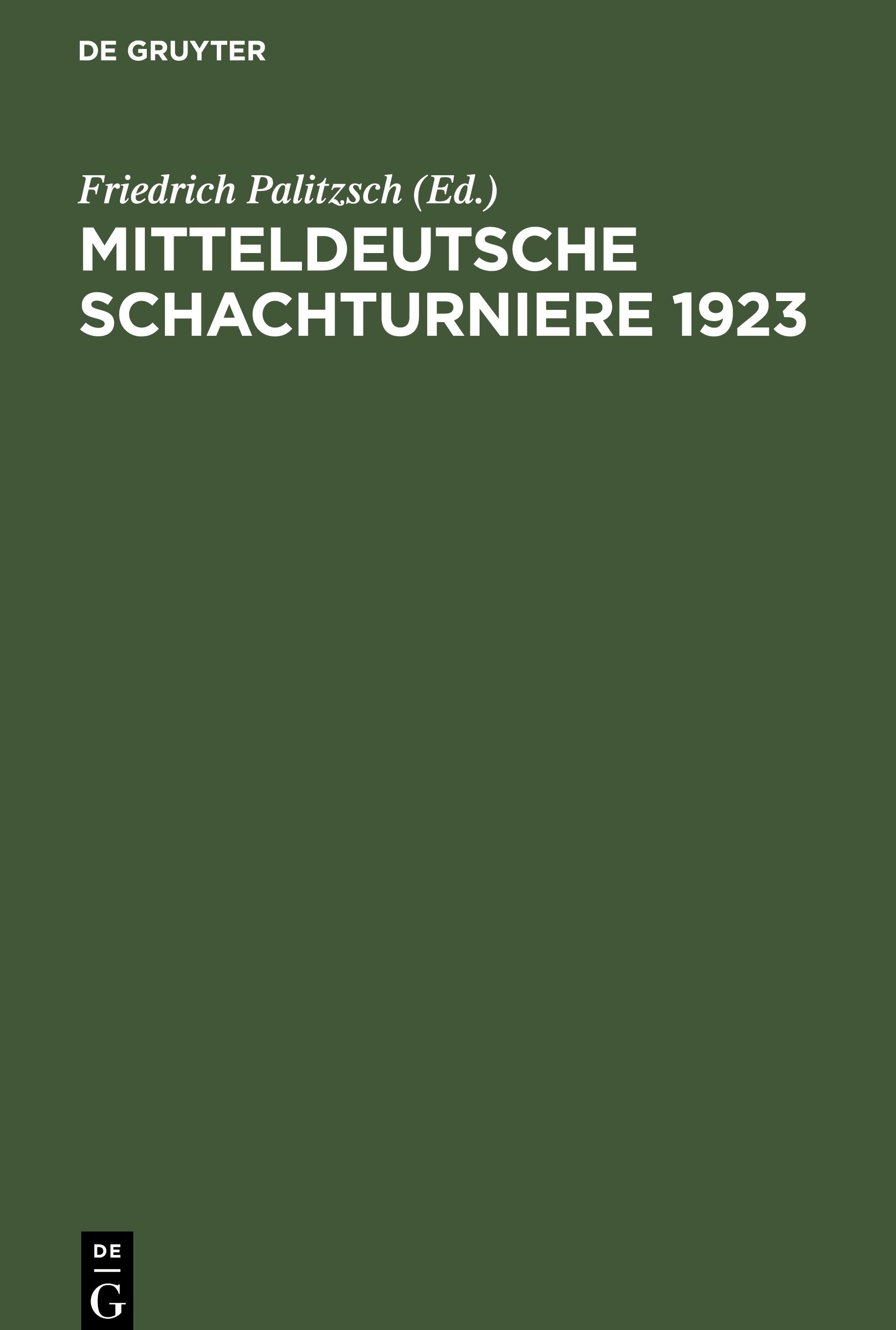 Mitteldeutsche Schachturniere 1923