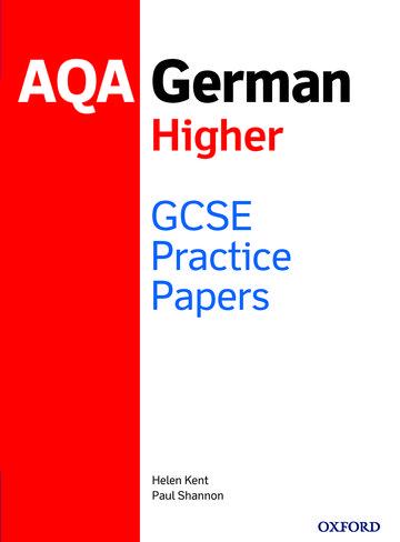 AQA GCSE German Higher Practice Papers (2016 specification)